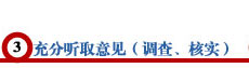 充分听取意见(调查、核实)